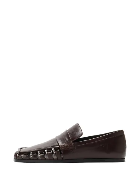 square.-toe loafers