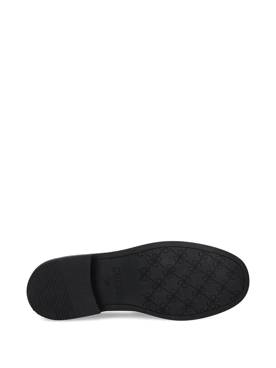 logo-plaque leather loafers 9