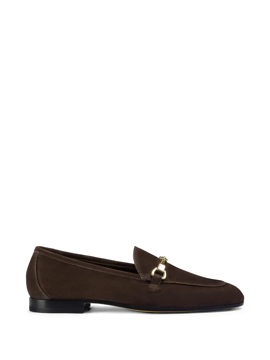 metal-detail suede loafers 1