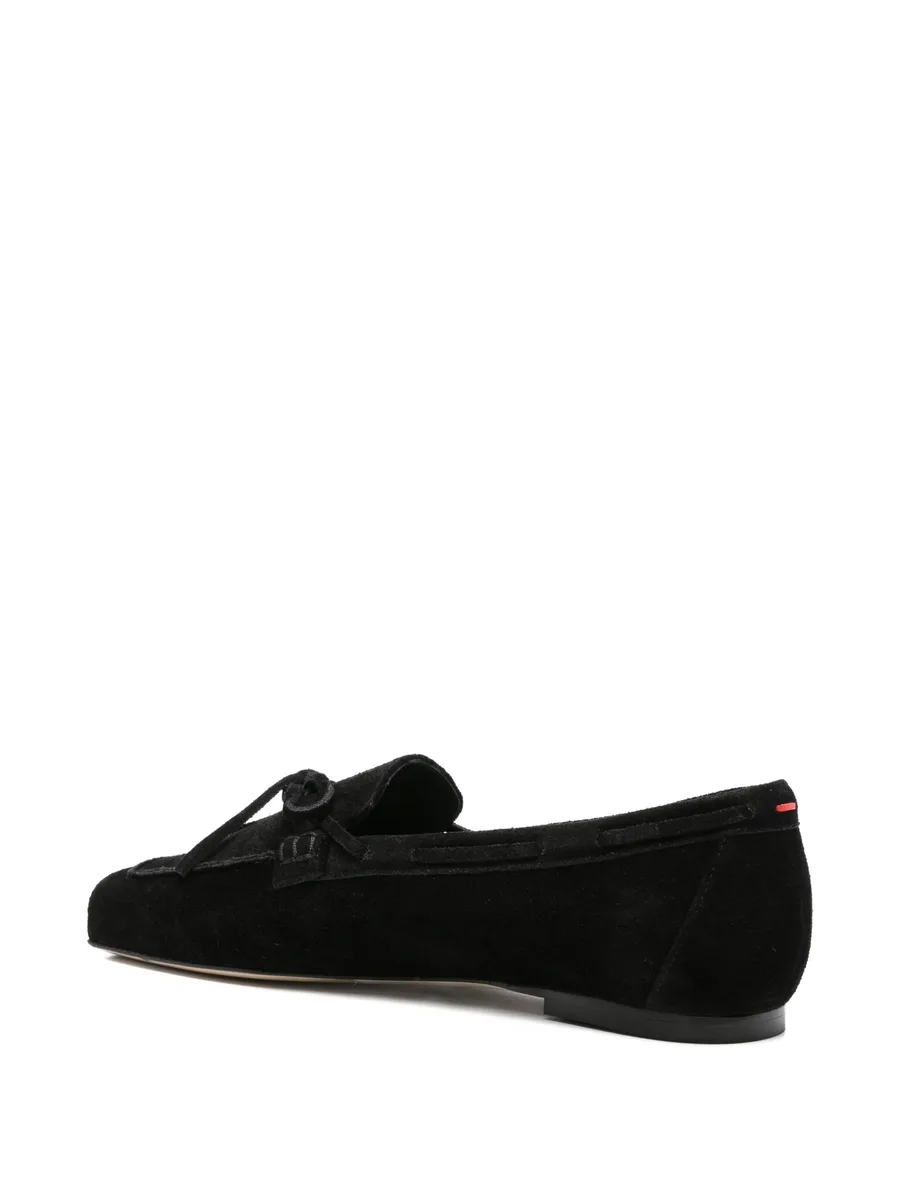 bow-detail suede loafers 6