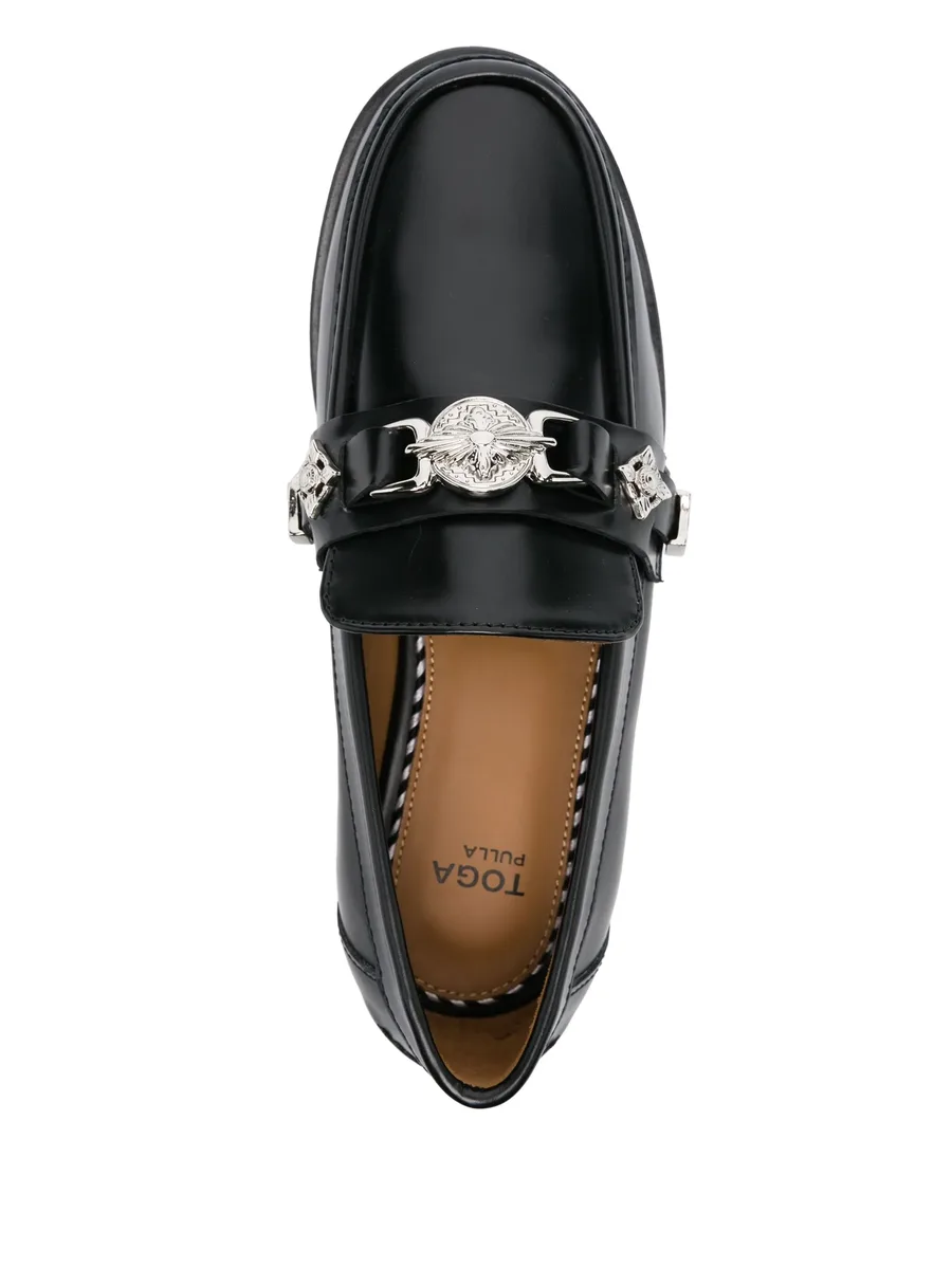 plaque-detailed loafers 7