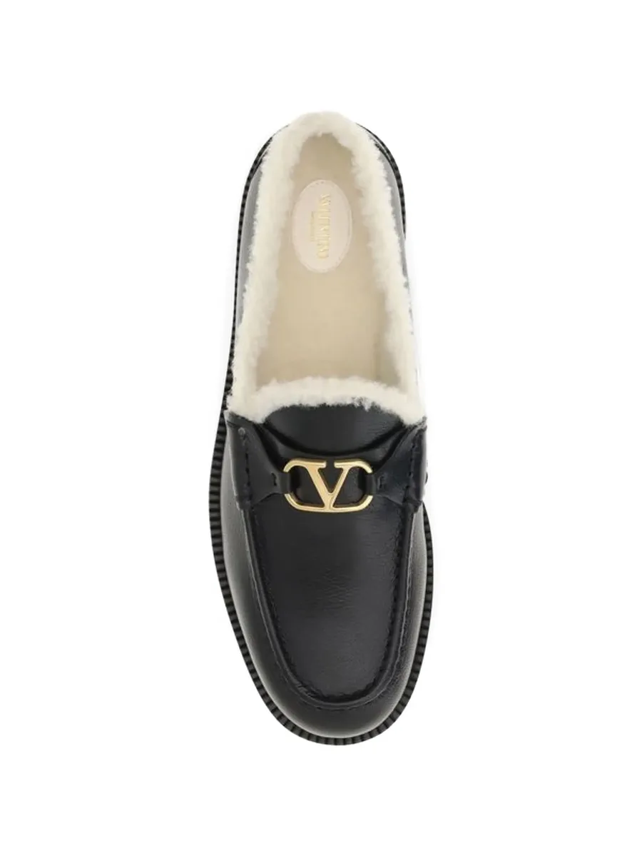 logo leather loafers 5