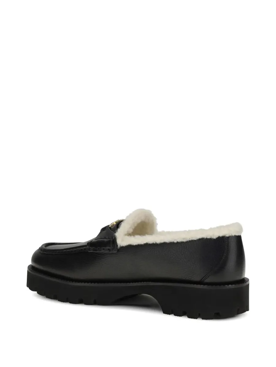 logo leather loafers 7