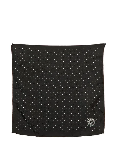 polka-dot silk pocket square scarf
