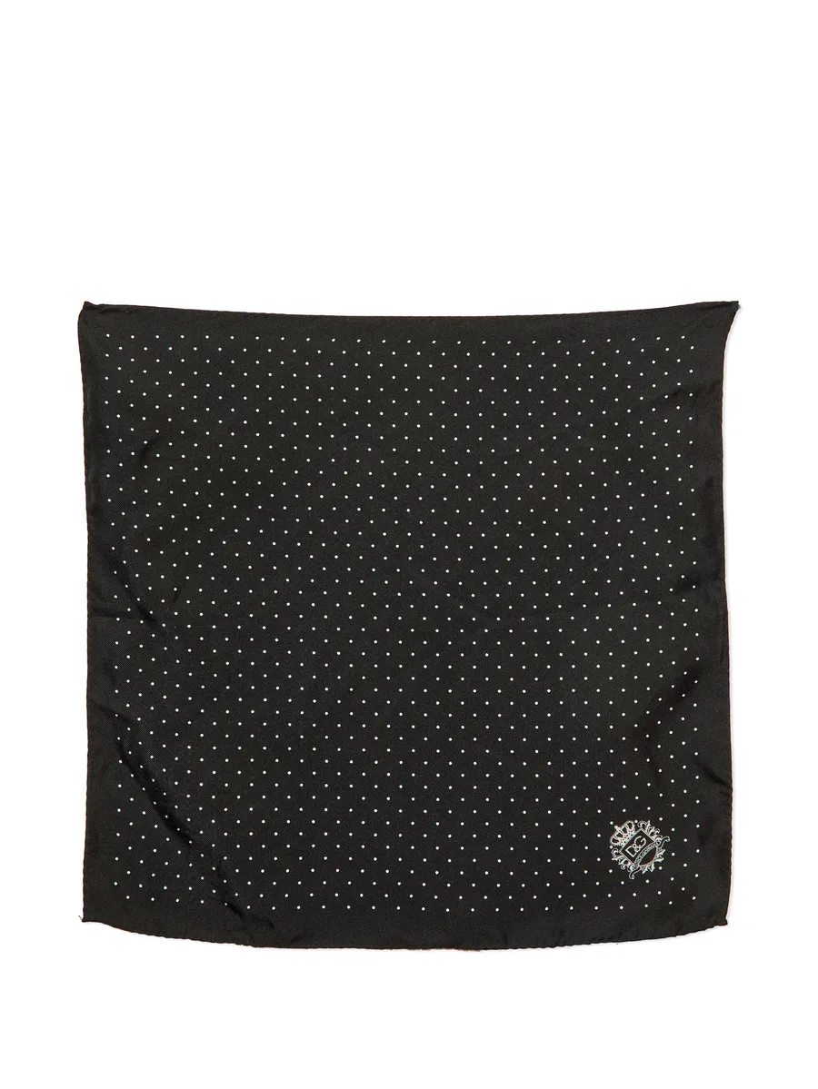 polka-dot silk pocket square scarf 2
