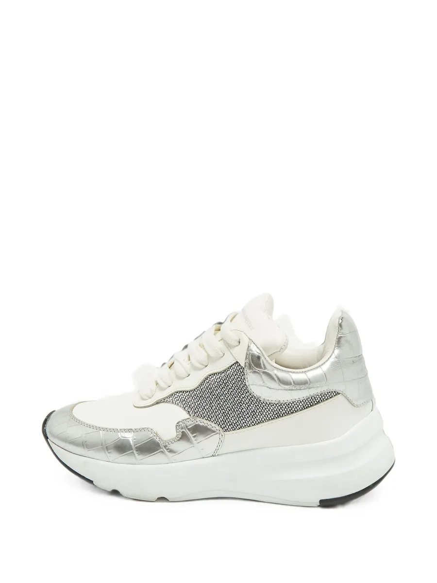 Oversized croc-embossed sneakers 1