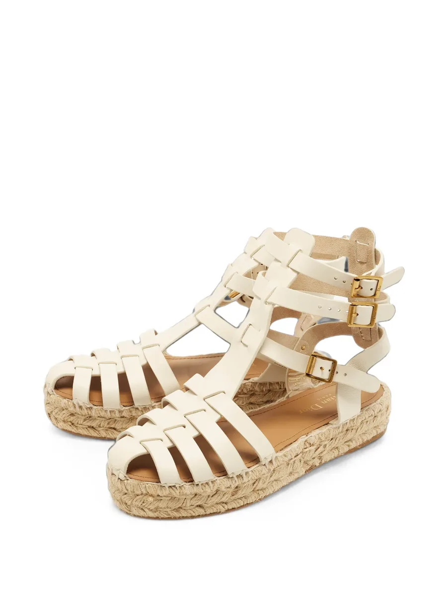 Dioriviera Marine cage-straps flat espadrilles 2