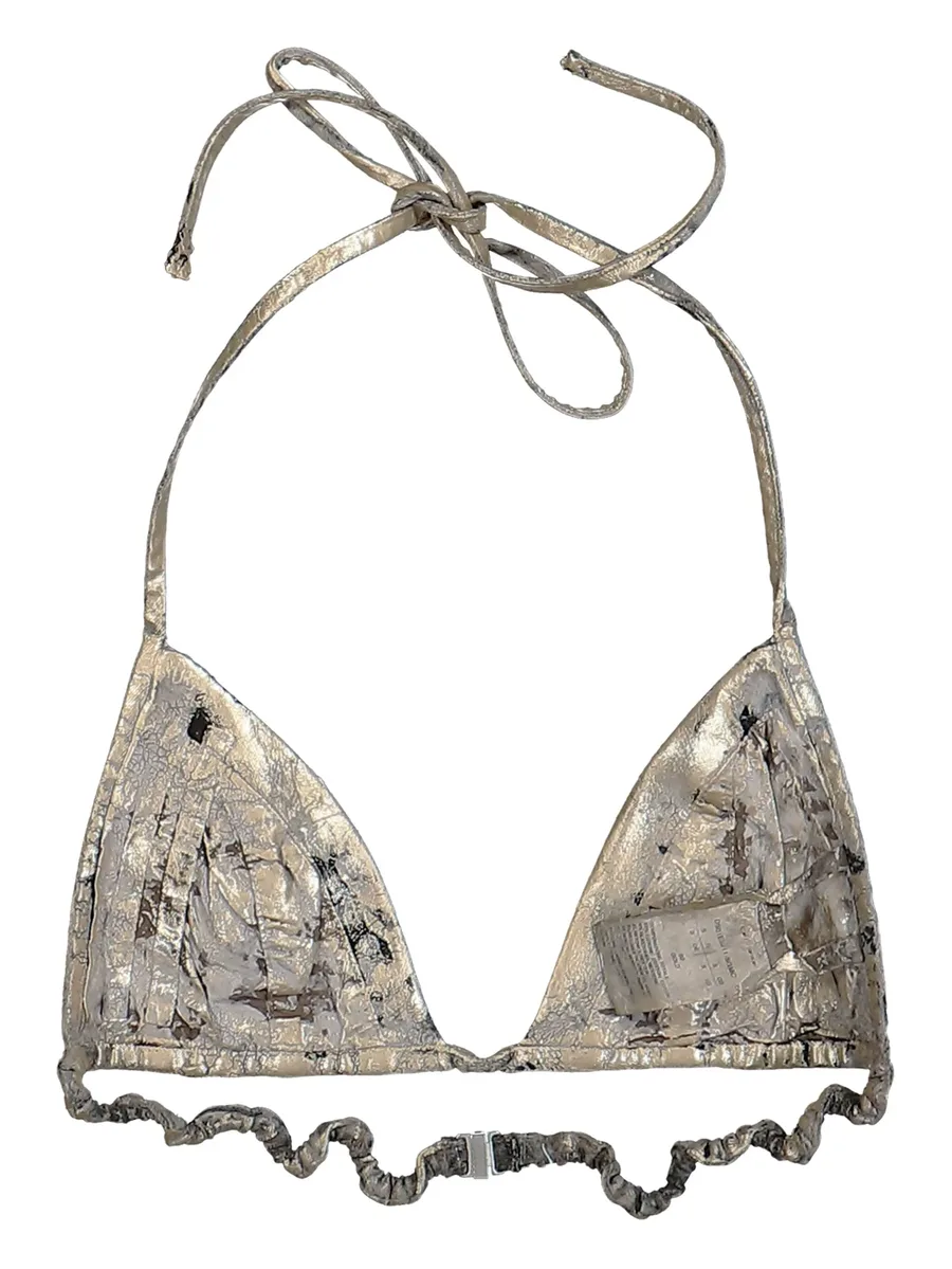 metallic effect bikini top 3