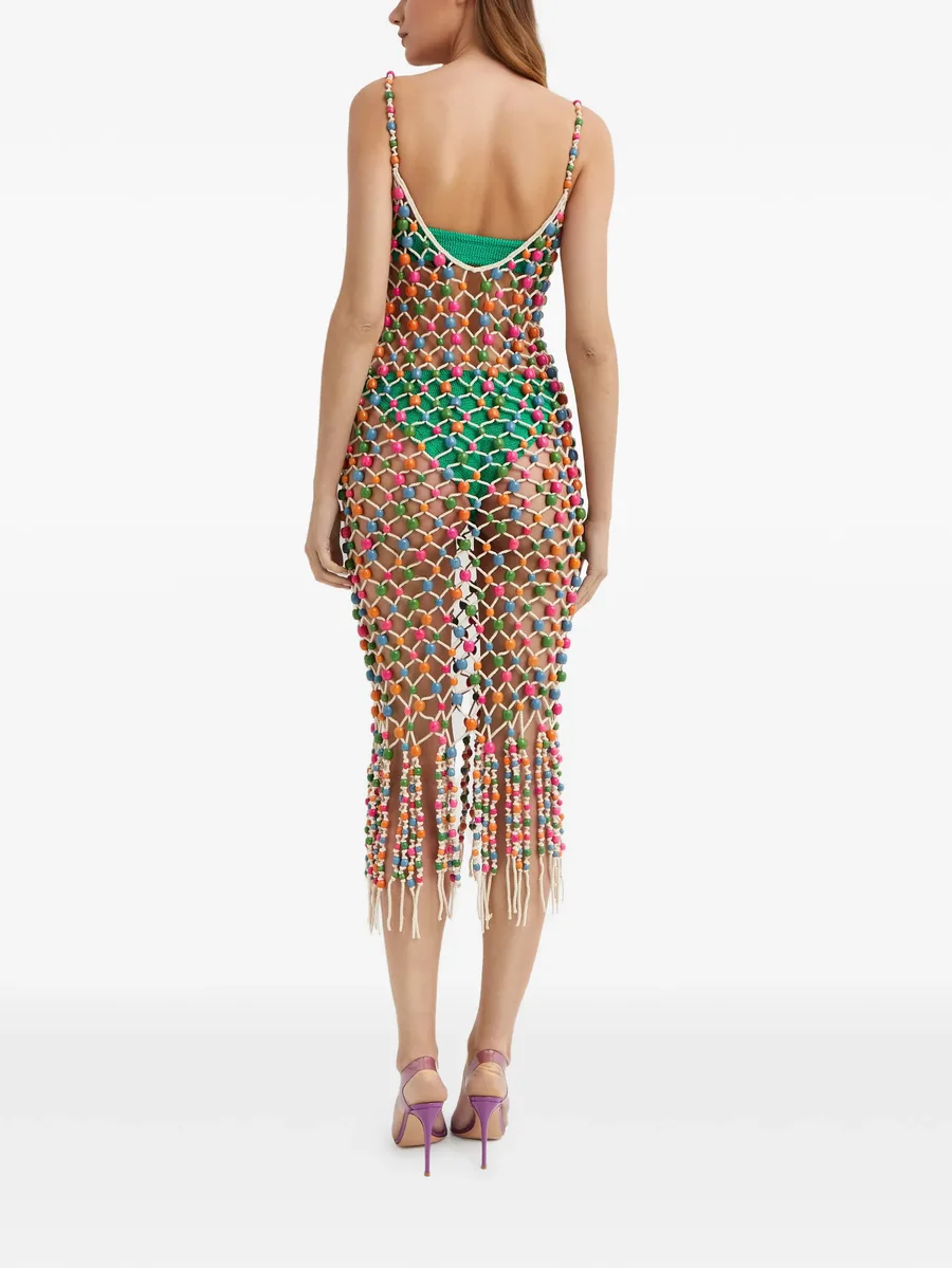 Calypso beaded fringed beach midi dresse 5