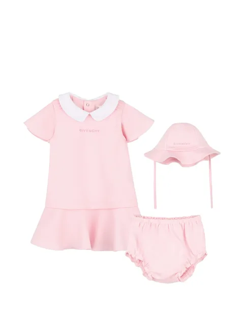 collared baby dress set