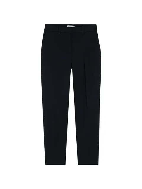 pressed-crease straight trousers