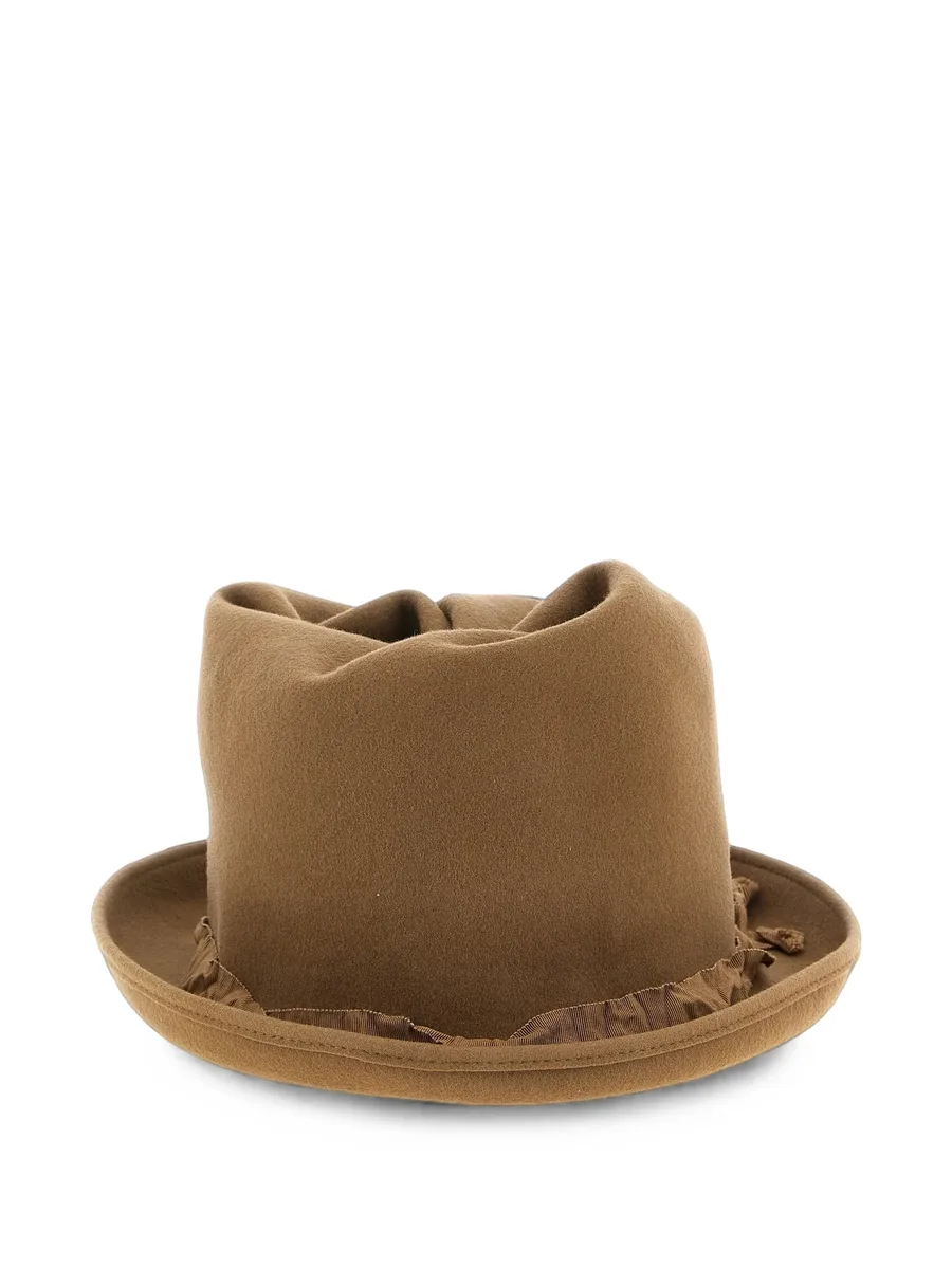 curled asymmetric-crown hat 2