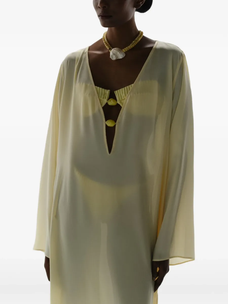 Luna bell-sleeves cut-out maxi cover-up 7