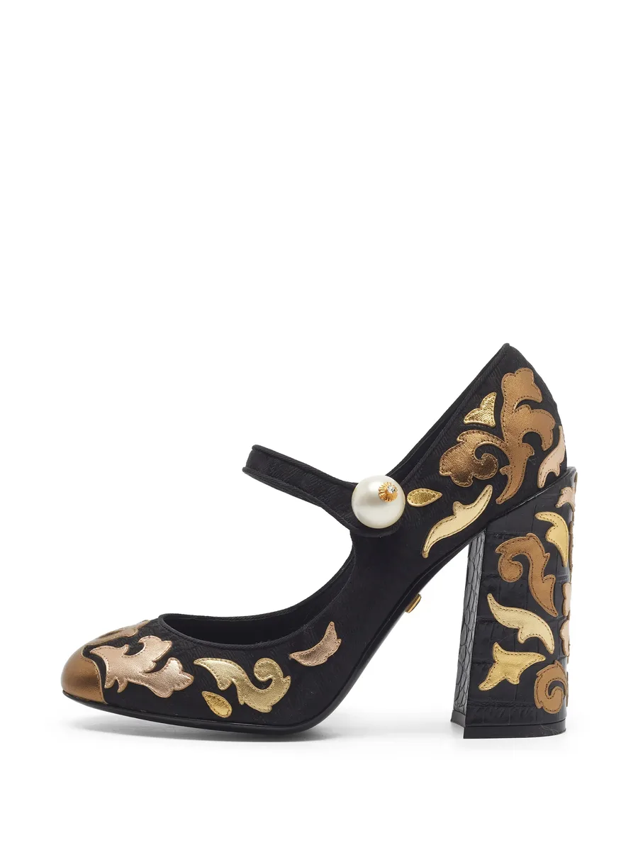 Vally brocade-pattern pumps 2