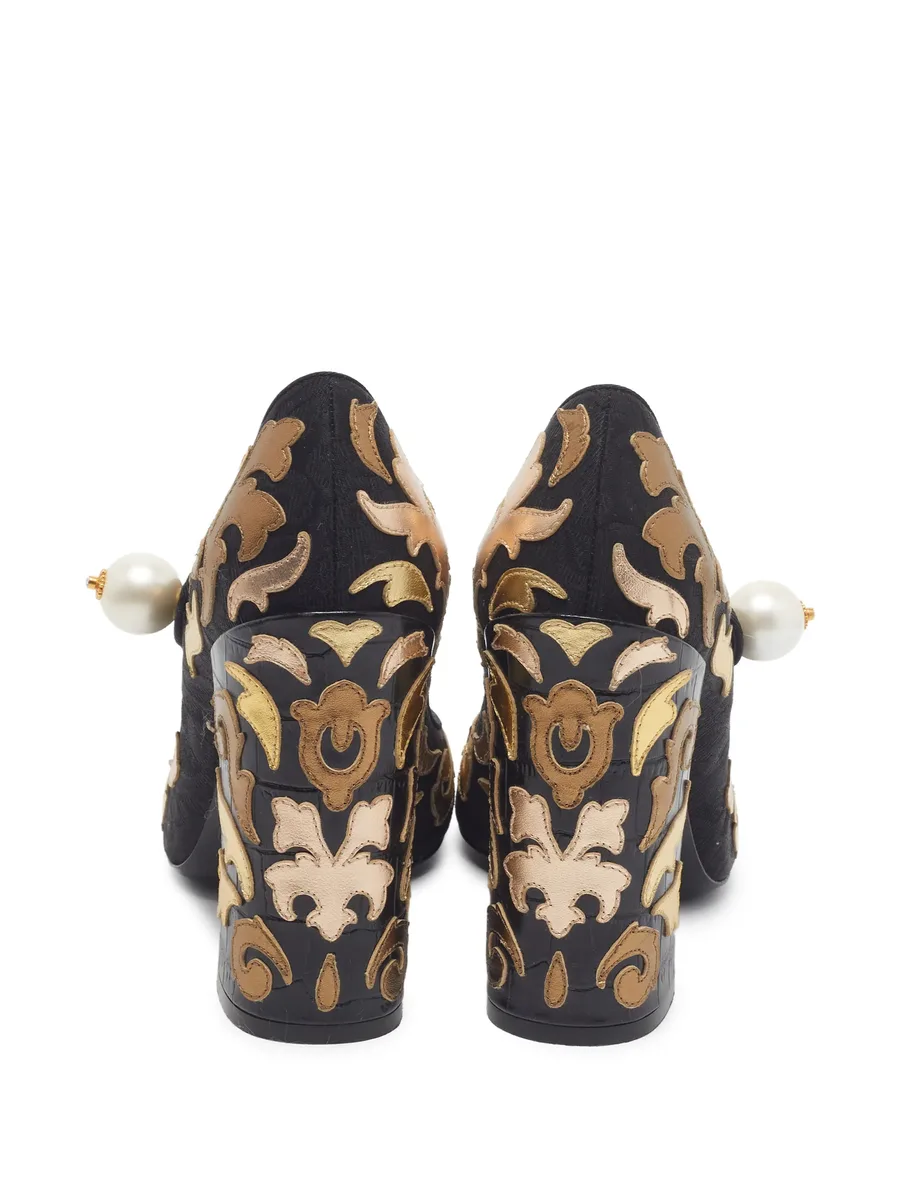 Vally brocade-pattern pumps 6