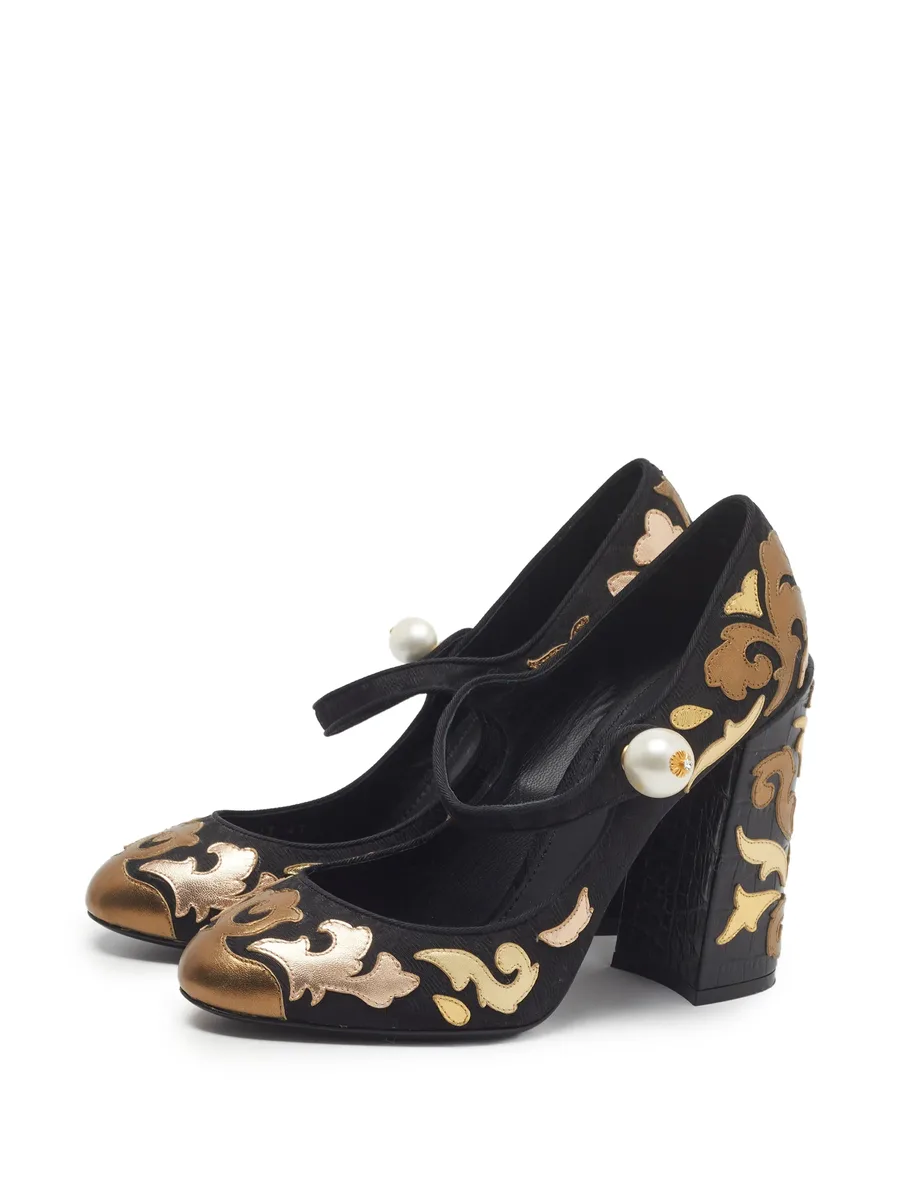 Vally brocade-pattern pumps 9