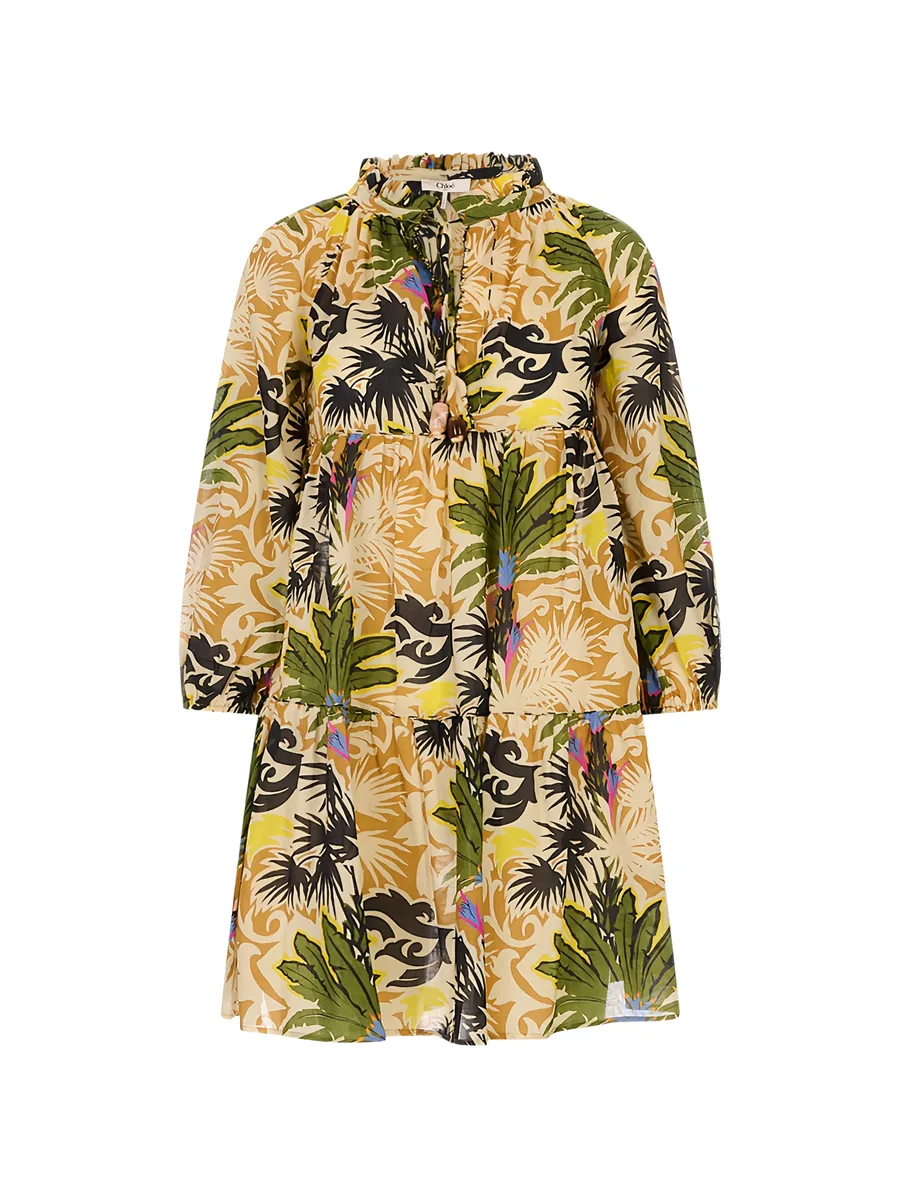 Clara embroidered-silk kaftan beach dress 1
