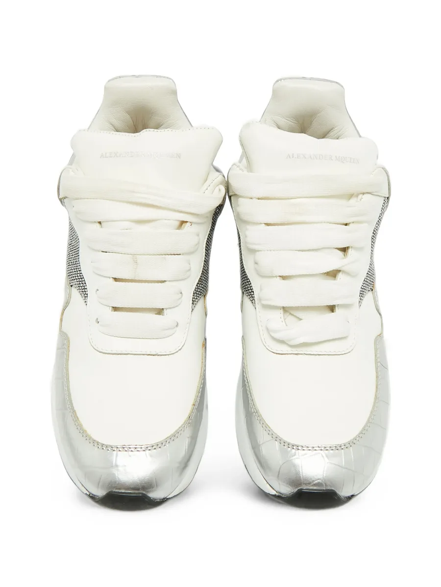 Oversized croc-embossed sneakers 3
