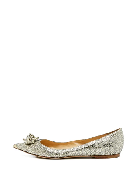 crystal-embellished ballet flats