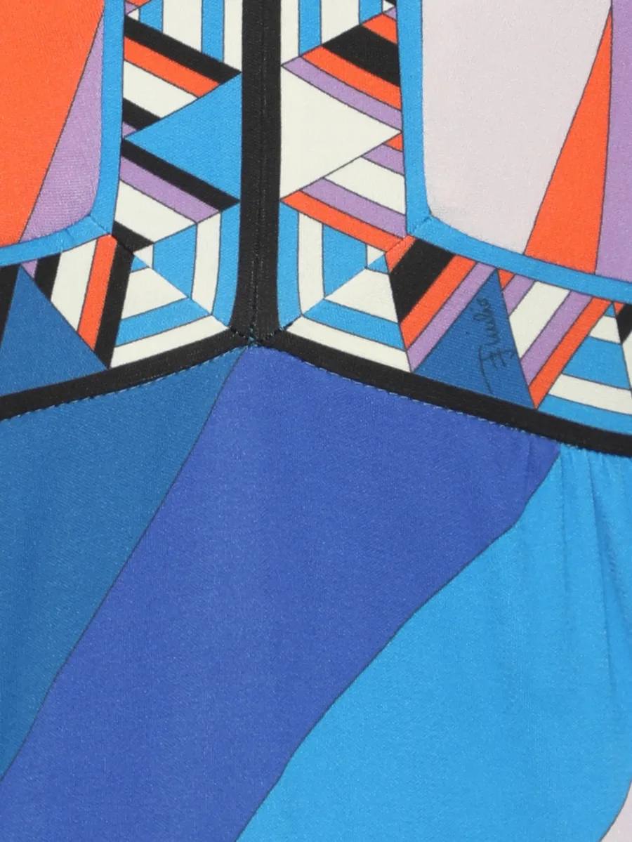 midi geometric-print sleeveless dress 4