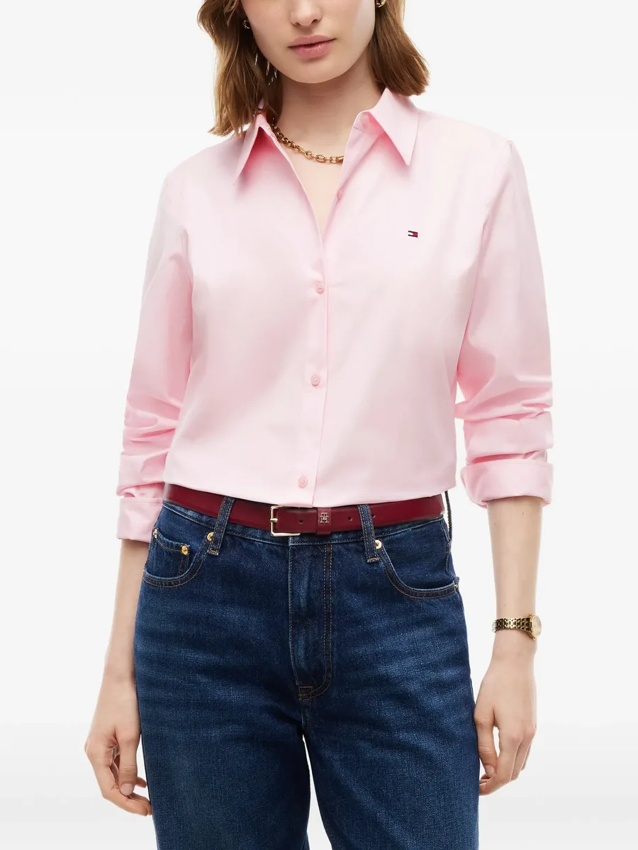 logo-embroidered button-down shirt 3