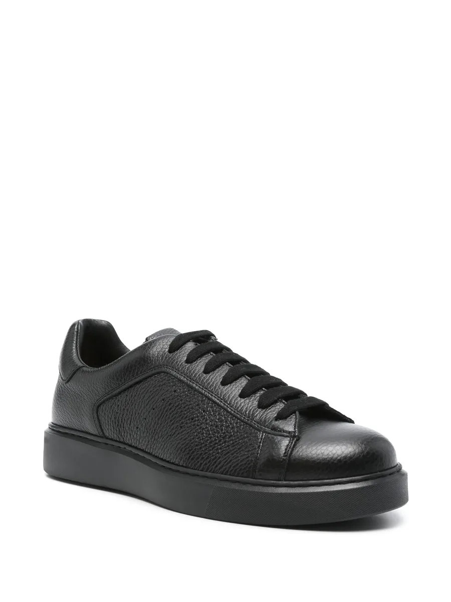 grained-leather sneakers 4