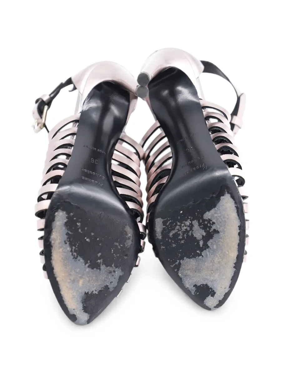 cage leather sandals 5