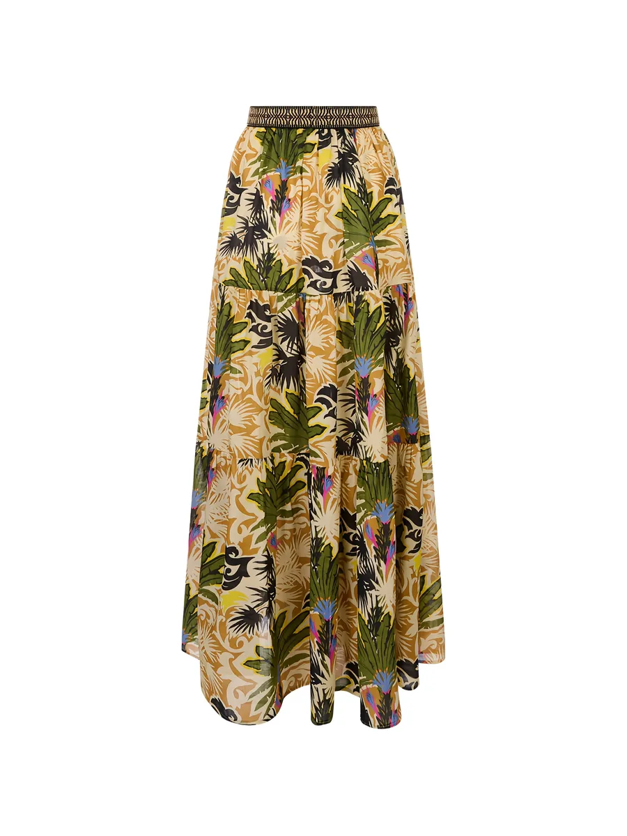 Adele tropical-print beach maxi skirt 2