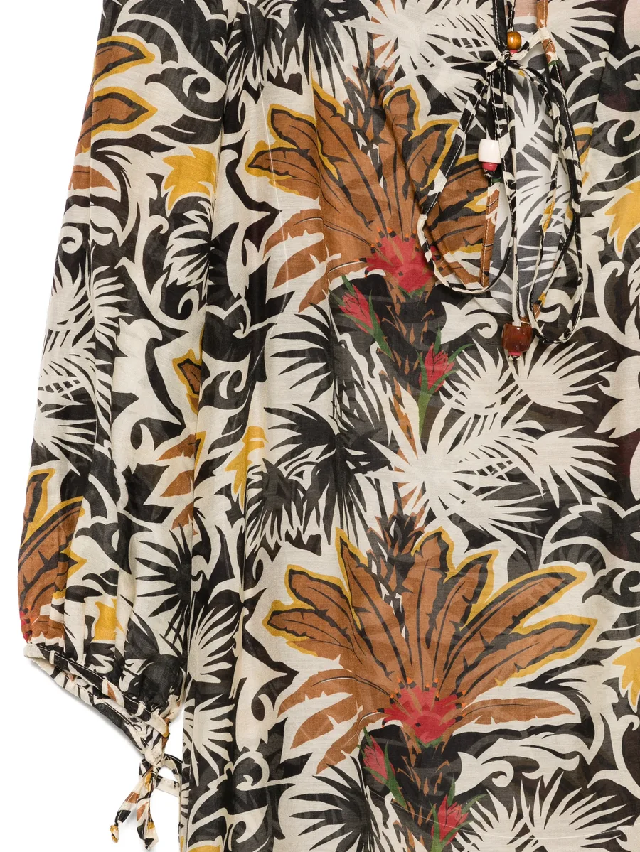 floral-print cotton beach dress 5
