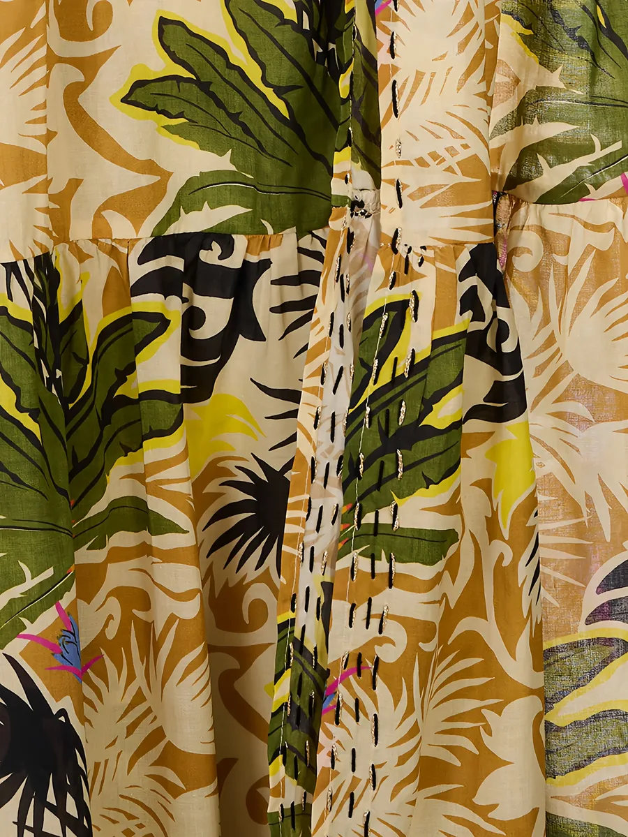 Adele tropical-print beach maxi skirt 7