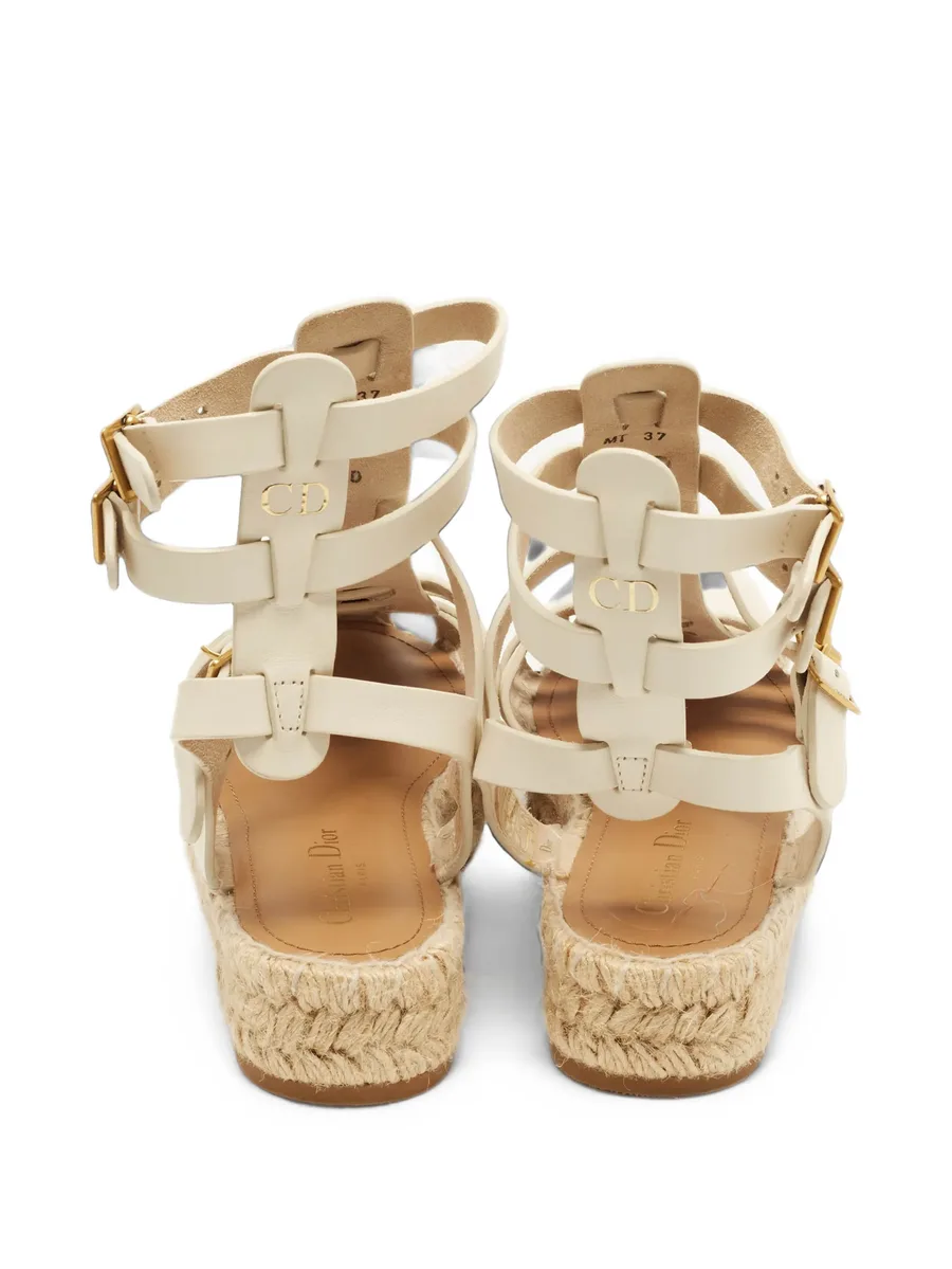 Dioriviera Marine cage-straps flat espadrilles 3