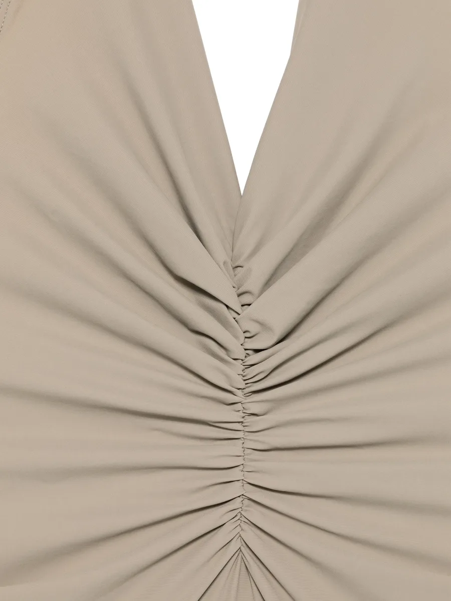 draped halterneck swimsuit 5