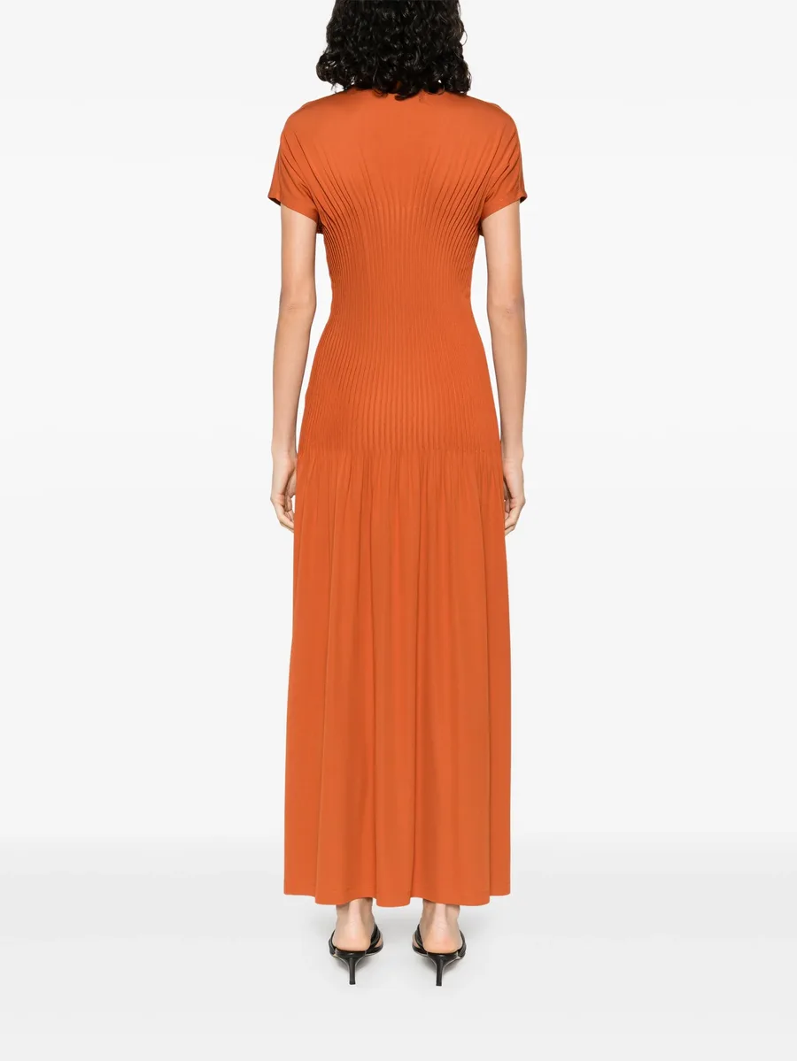 knife-pleated maxi dress 7