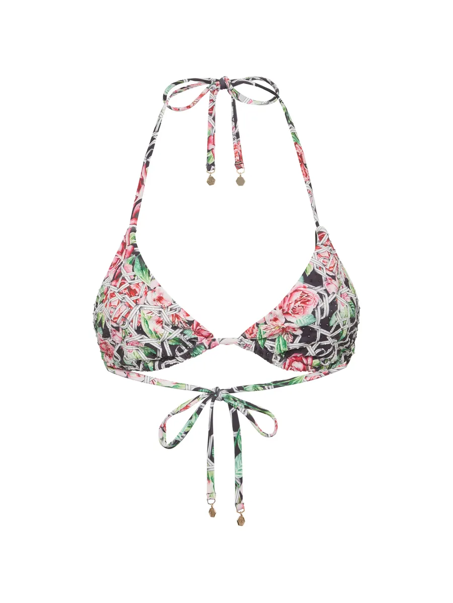 swimwear top triangle bra Chain flower 1