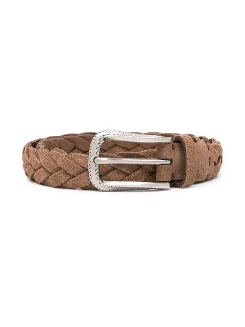 braided leather belt