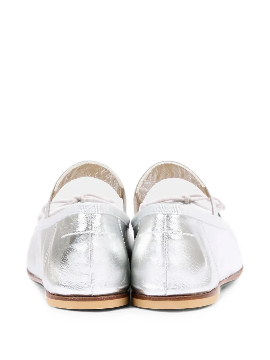 metallic square-toe ballet flats 3