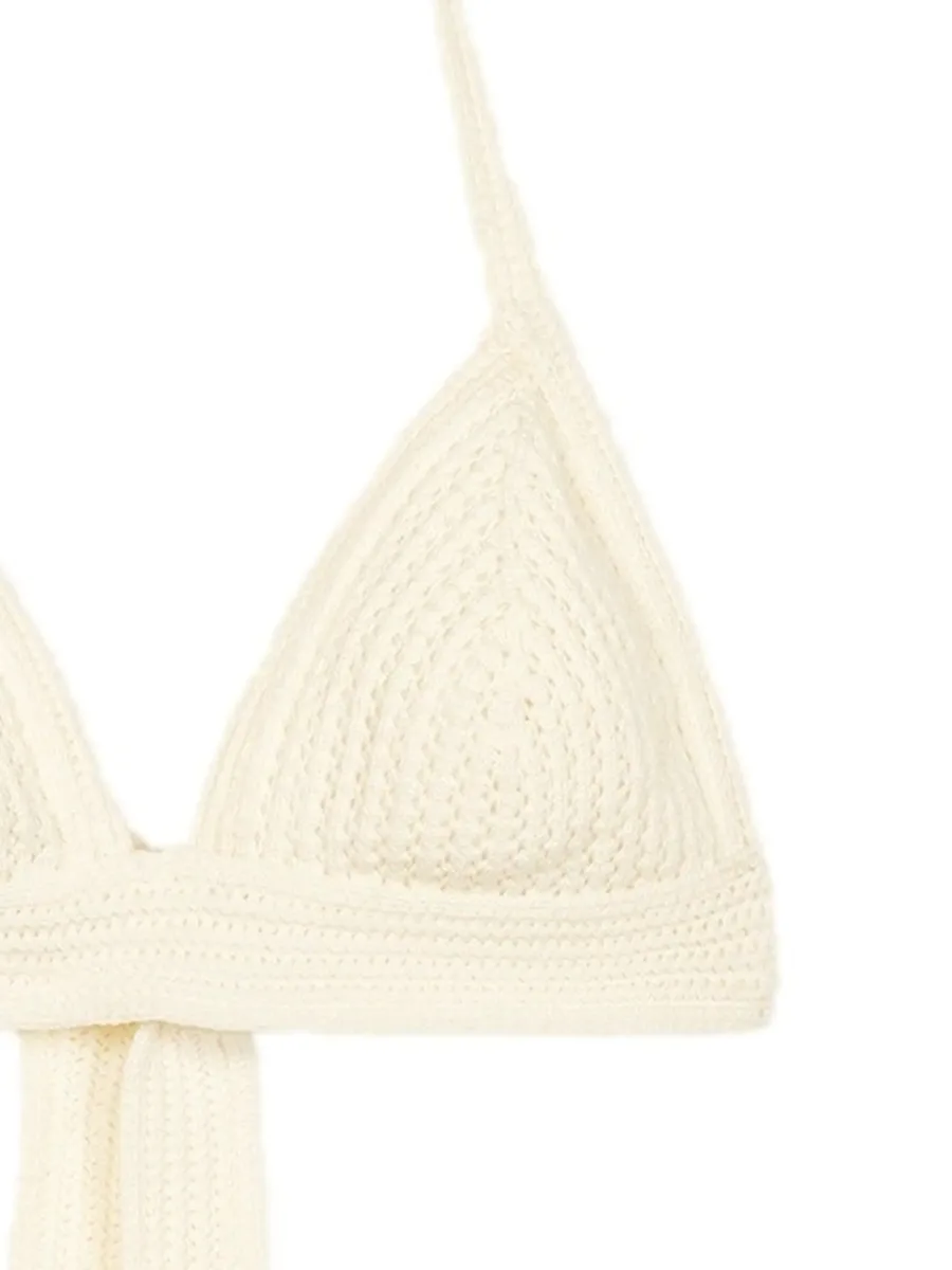 crochet V-neck bikini top 3
