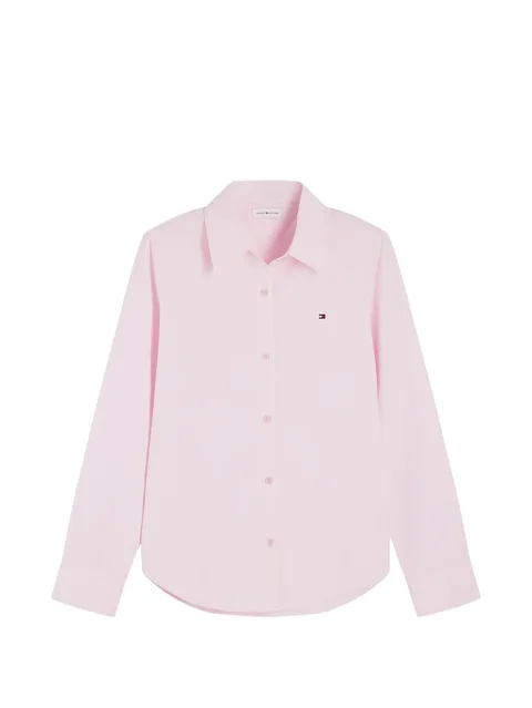 logo-embroidered button-down shirt