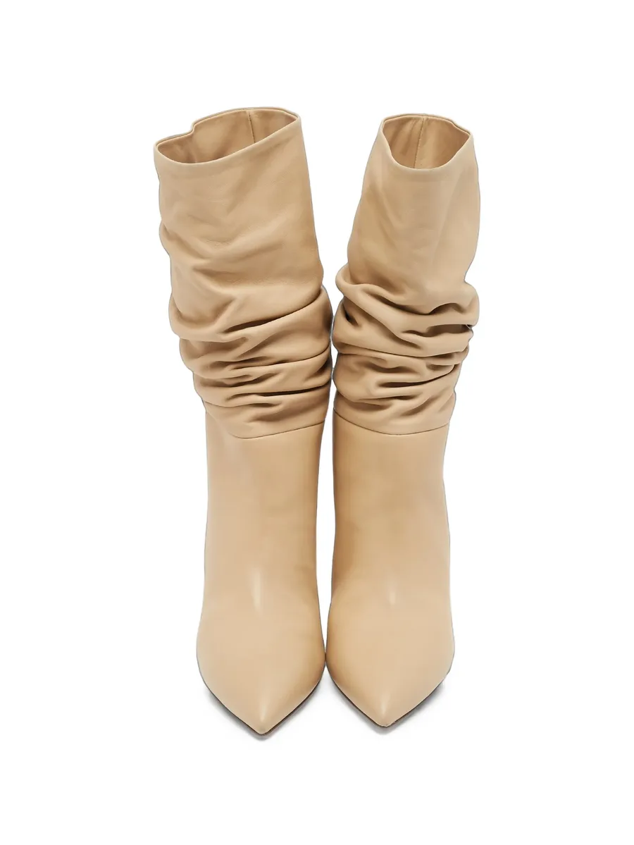 slouchy pointed-toe mid-calf boots 4