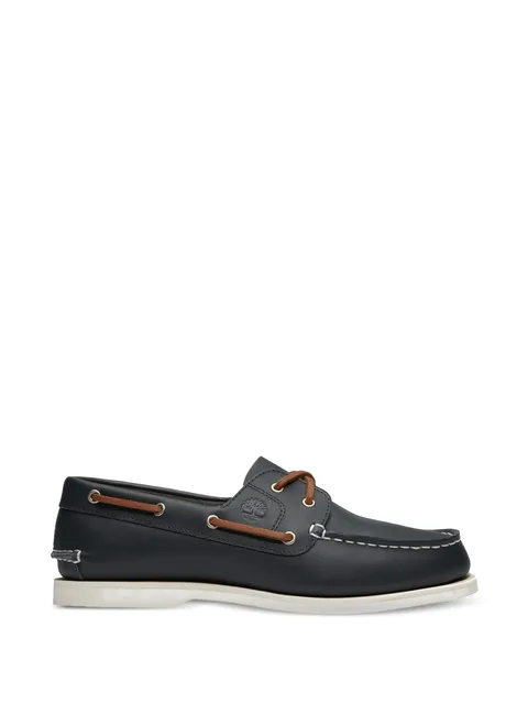 almond toe leather loafers