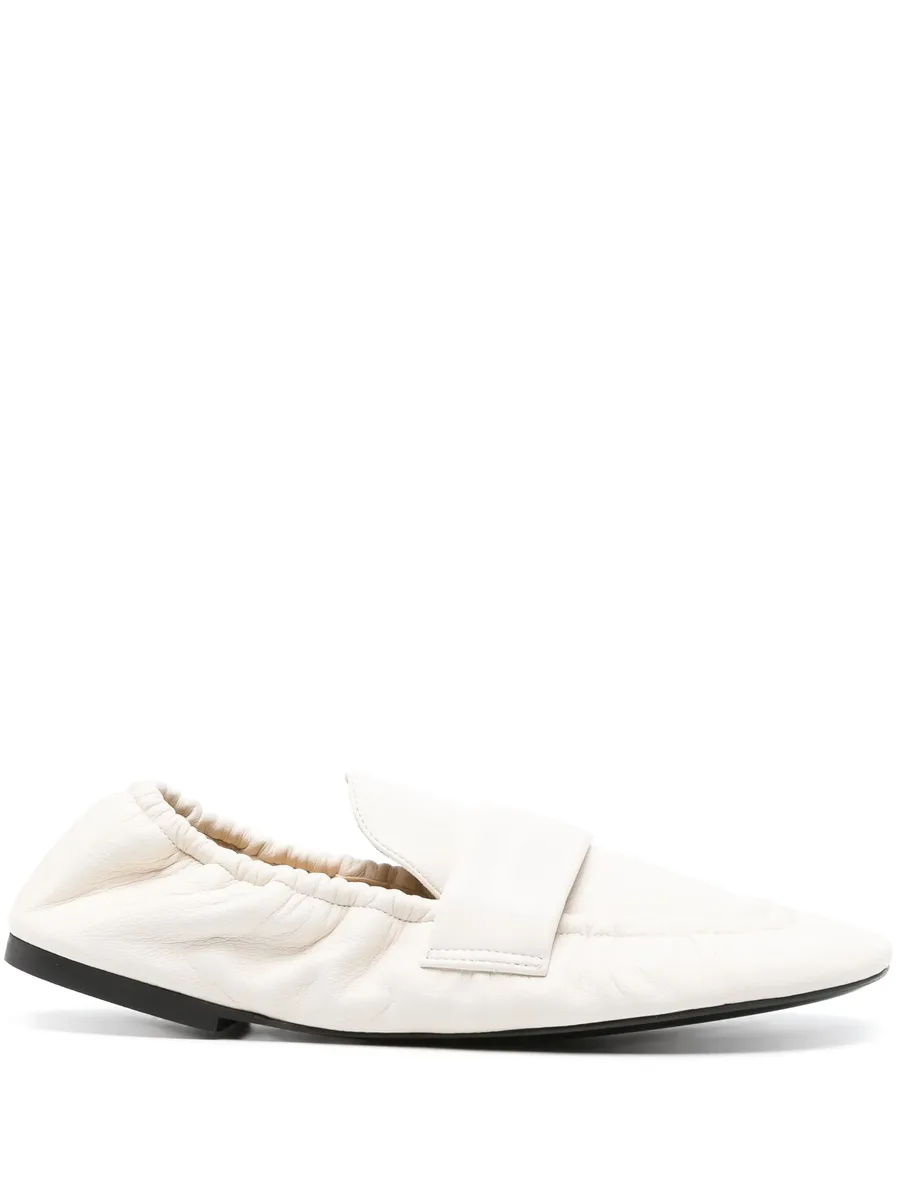 Glove leather flat loafers 2
