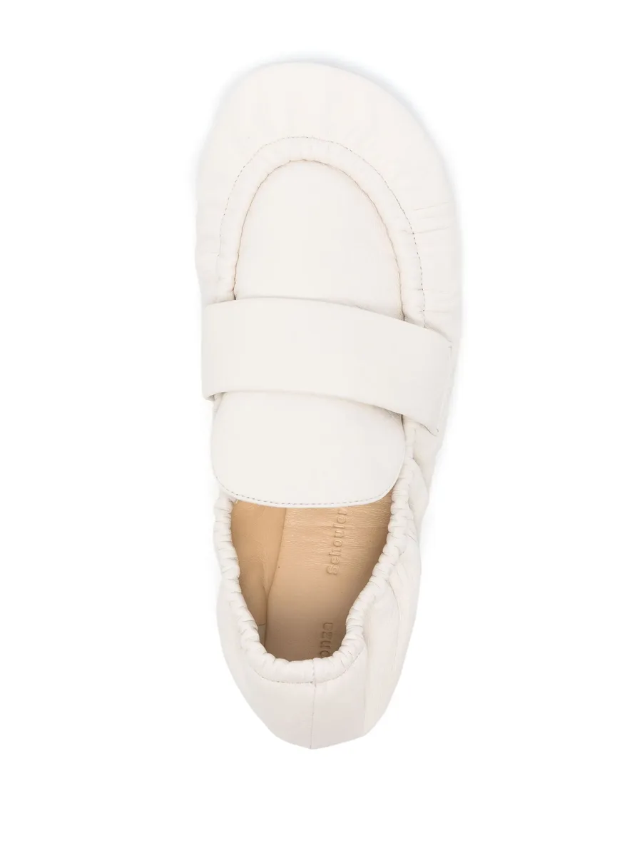 Glove leather flat loafers 7