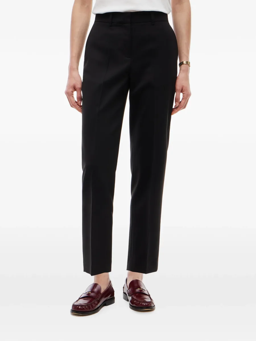 logo-plaque pressed-crease trousers 3