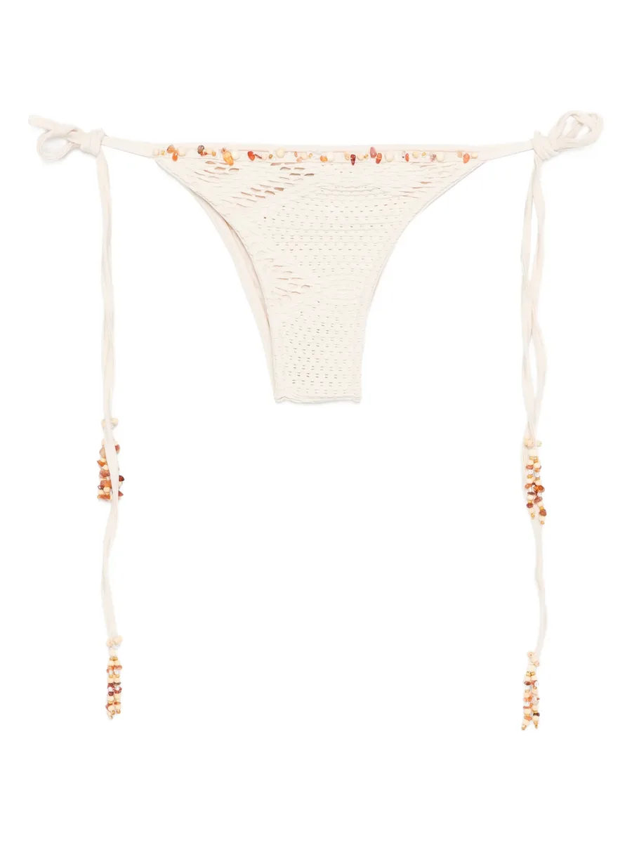 beaded tie bikini bottom 1
