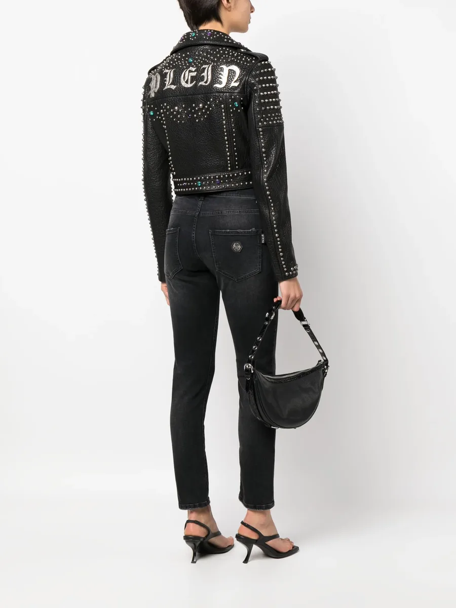 байкерская куртка с заклепками 4