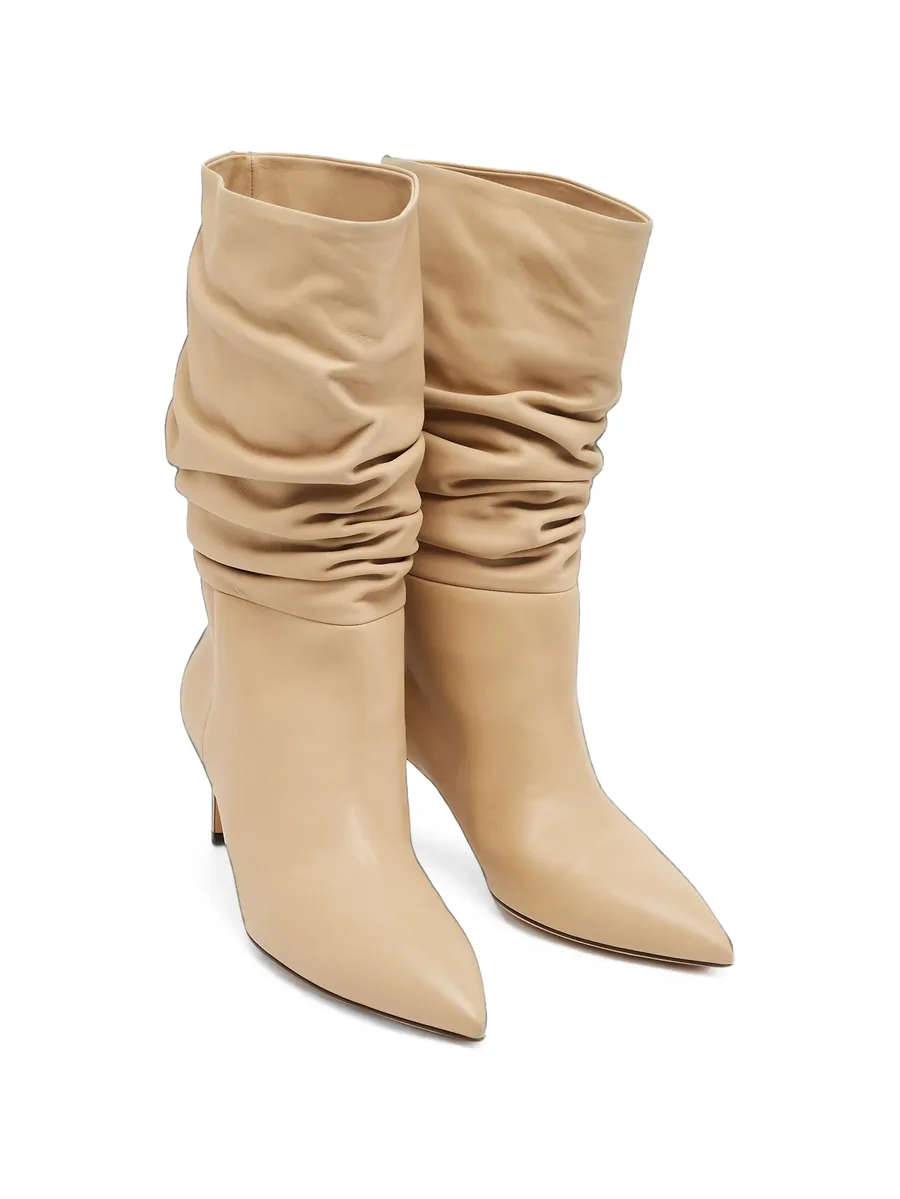 slouchy pointed-toe mid-calf boots 5
