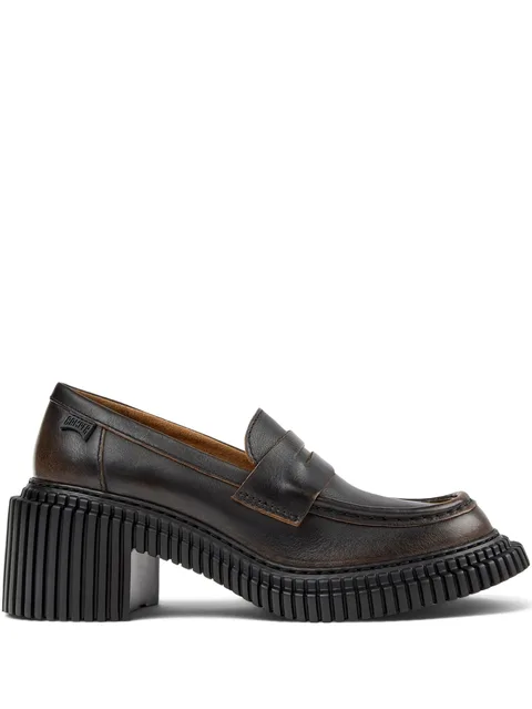 Pix London leather penny loafers