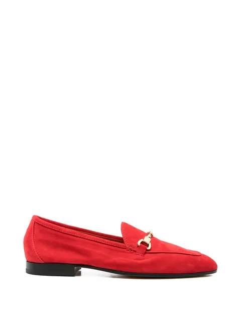 hardware suede loafers