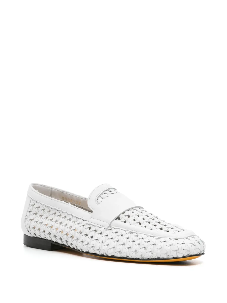 interwoven leather loafers 4