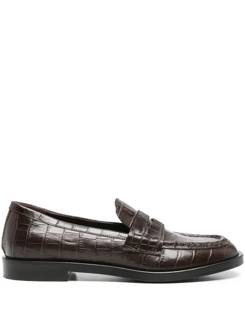Xander crocodile-effect loafers